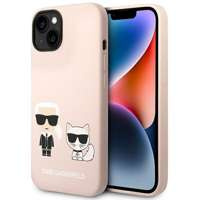Husa Apple iPhone MagSafe KARL LAGERFELD 14 Plus Silicone Karl & Choupette Bright Pink Hardcase