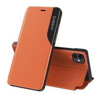 Eco piele View Case caz elegant husa cu clapetă și funcție de stand iPhone 13 Pro Max portocaliu