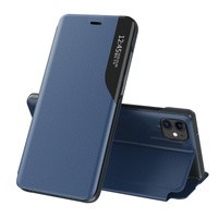 Eco piele View Case caz elegant husa cu clapetă și funcție de suport iPhone 13 Pro albastru